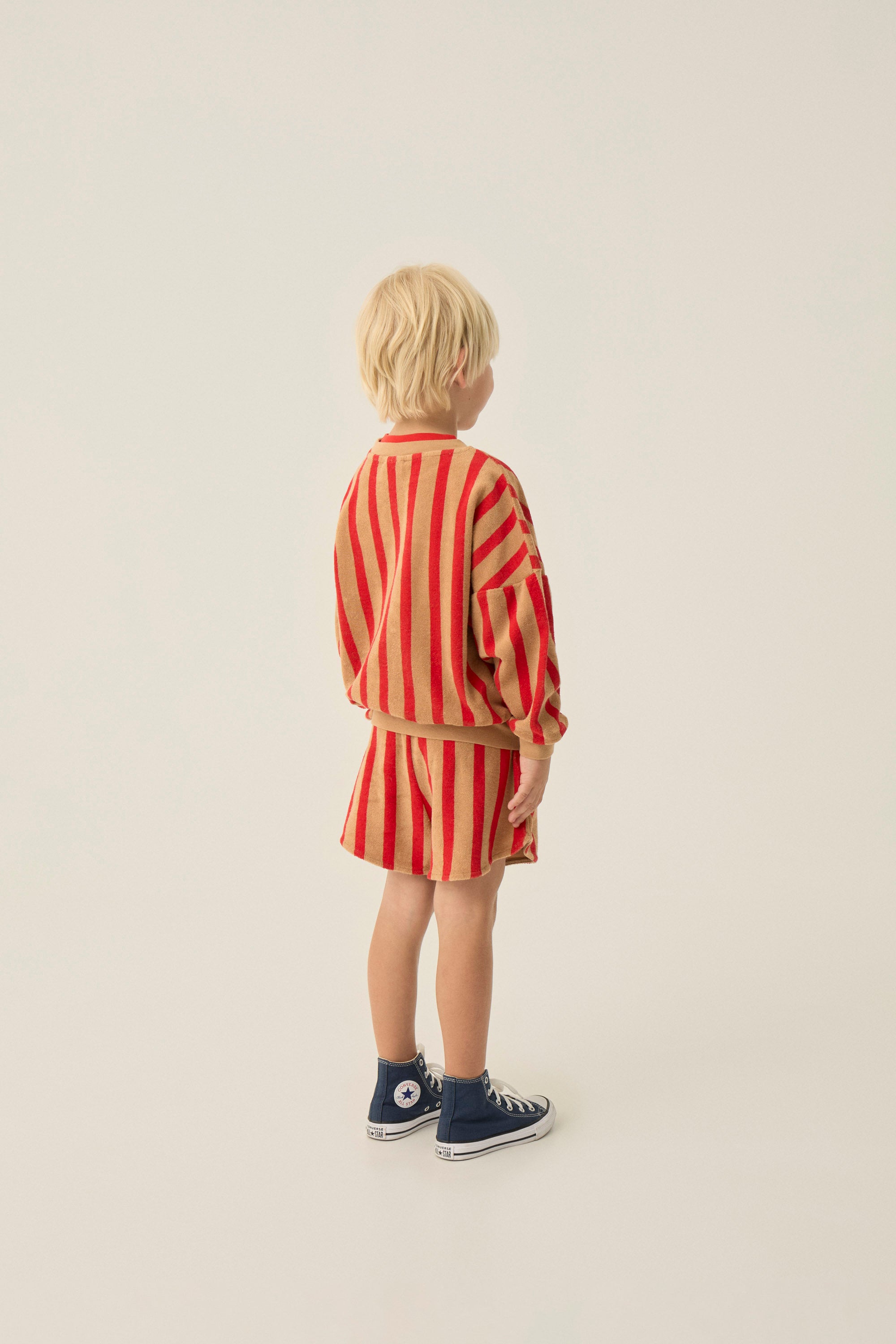 The Campamento - red stripes shorts - camel