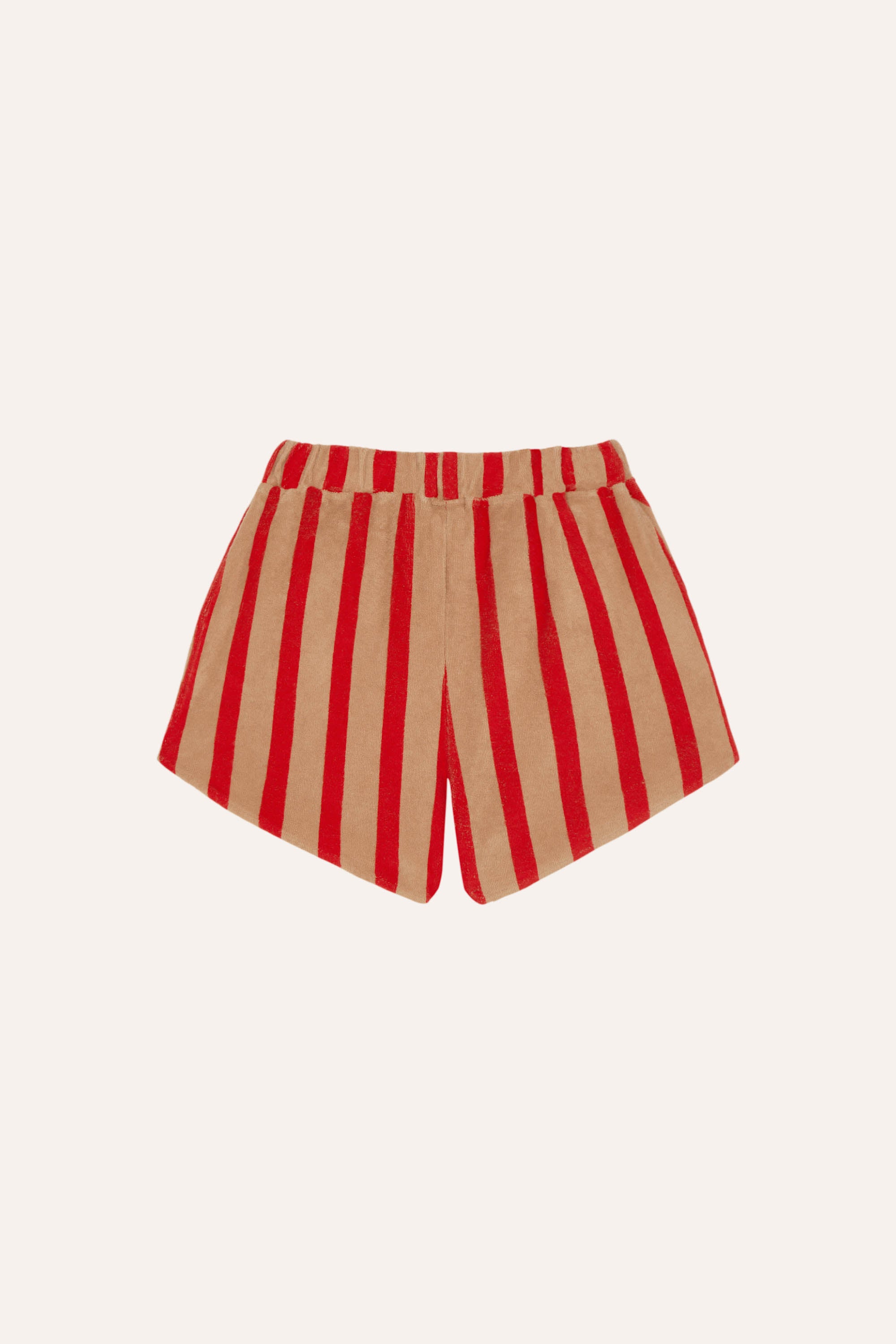 The Campamento - red stripes shorts - camel