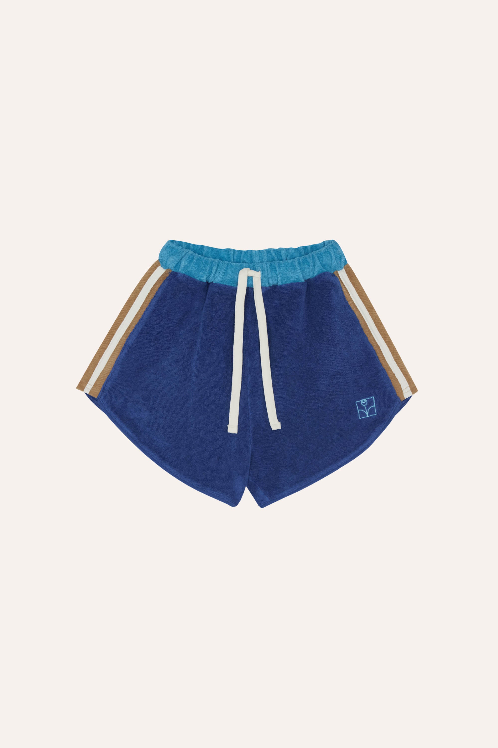 The Campamento - blue color block shorts - blue