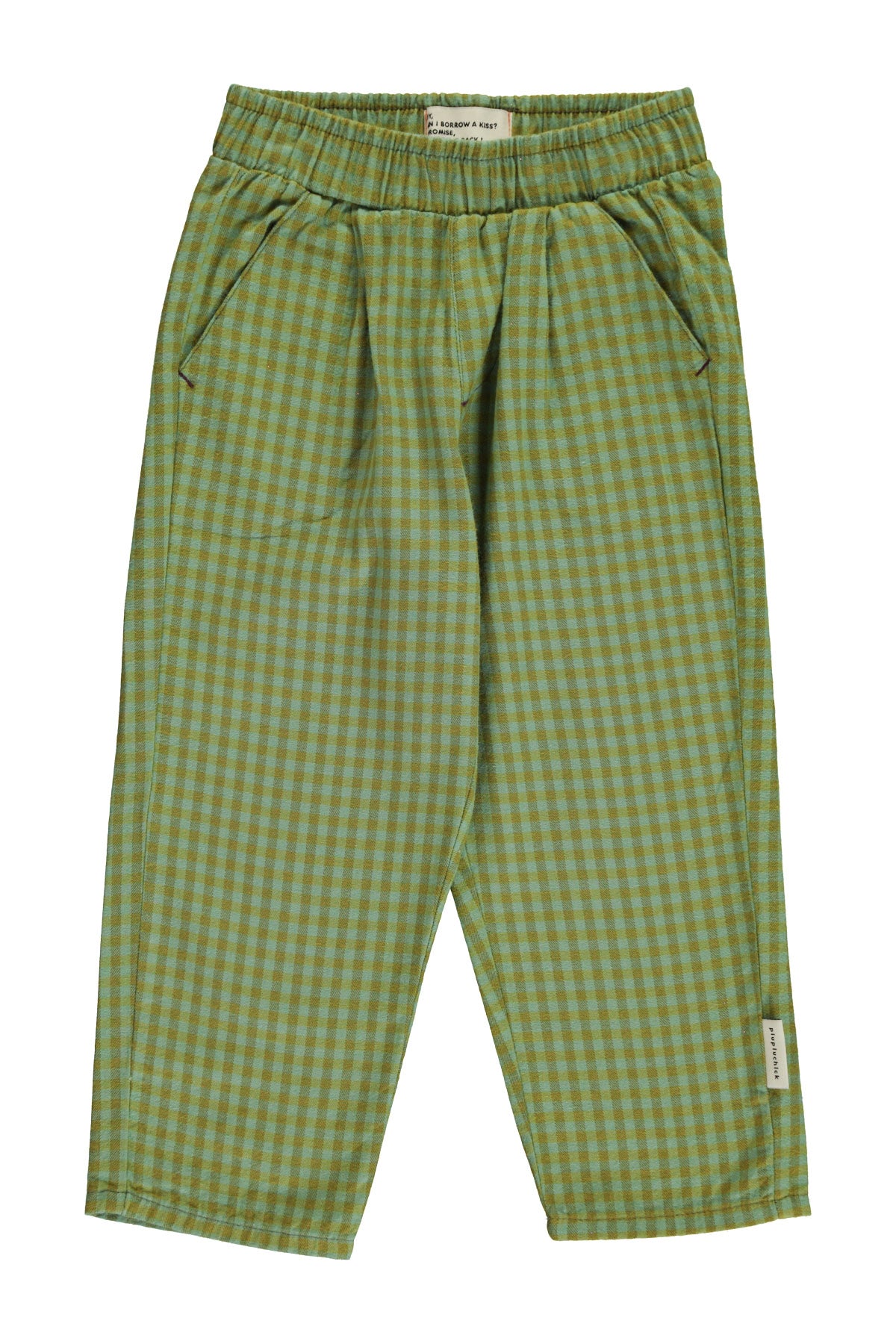 Piupiuchick - unisex trousers - green checkered