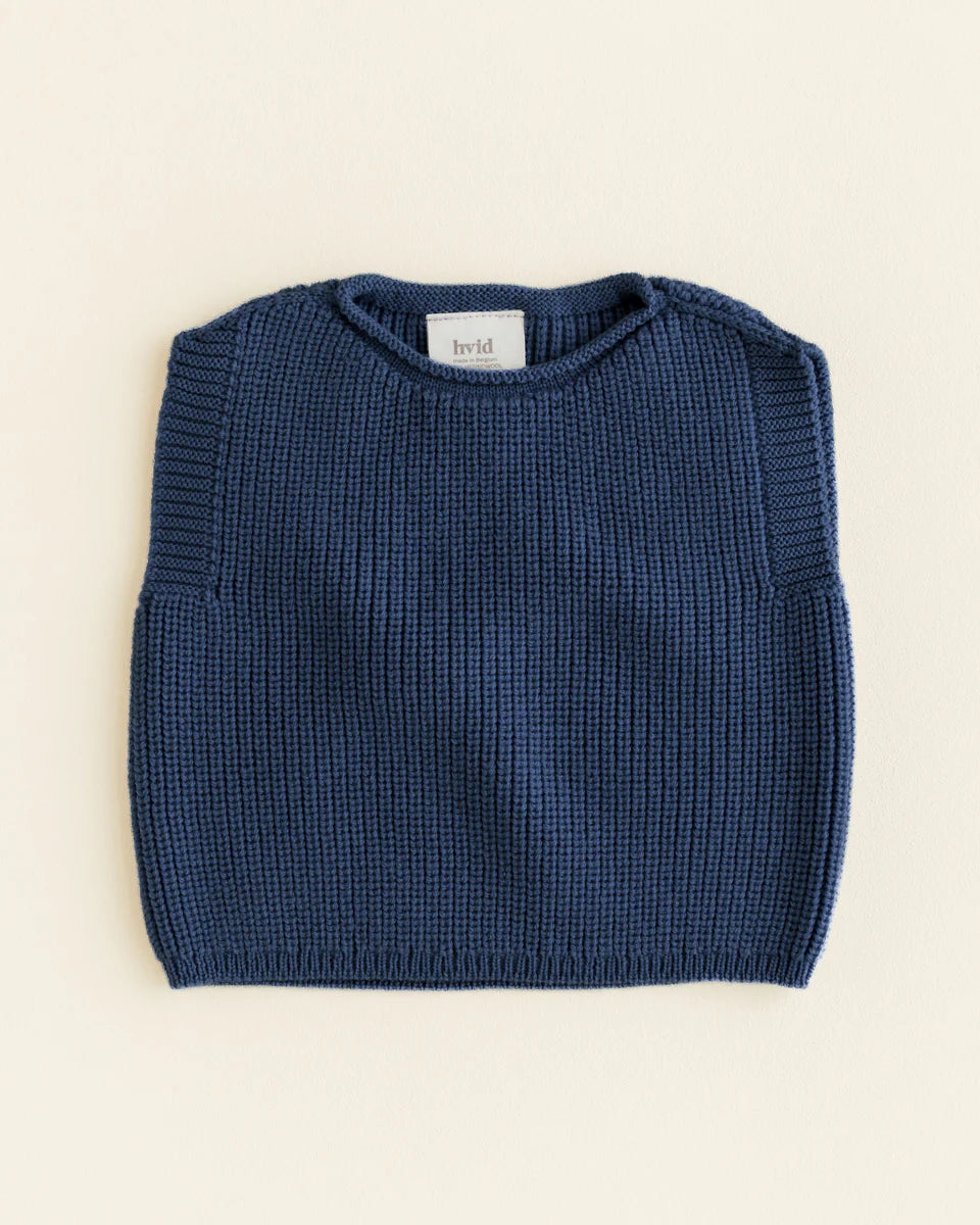 Hvid - harvey vest - blue