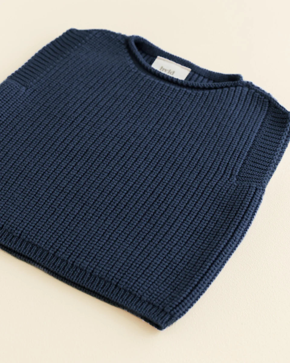 Hvid - harvey vest - blue