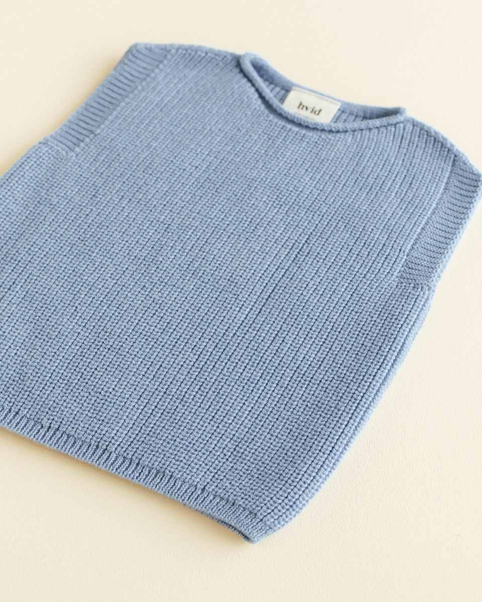 Hvid - harvey vest - light blue