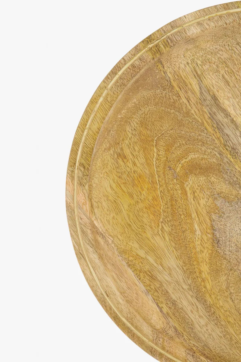 Zusss - houten styling bord 30cm - naturel/goud