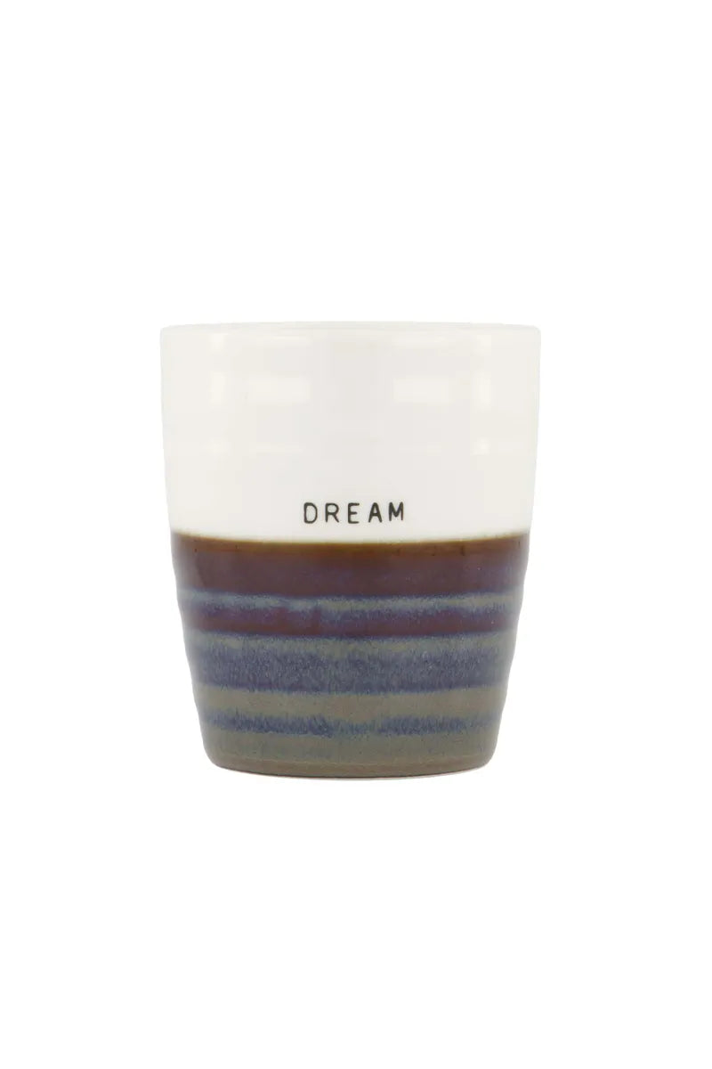 Zusss - koffiemok dream warmgrijs/wit