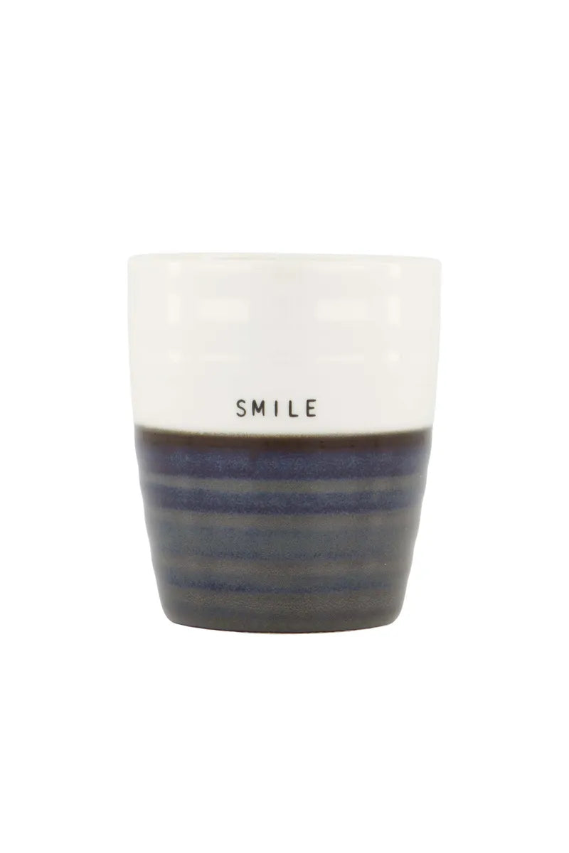 Zusss - koffiemok smile donkerblauw/wit