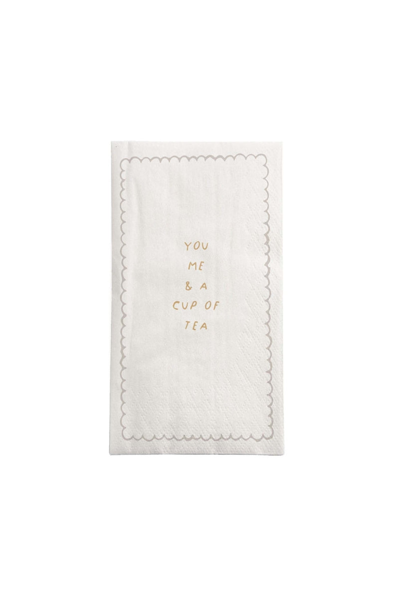Zusss - servetten you & me - wit/goud