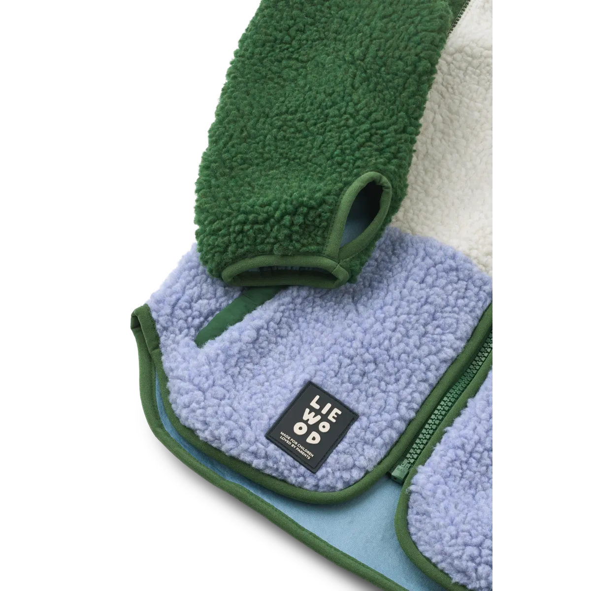 Liewood - nolan pile jacket - dusty lavender mix