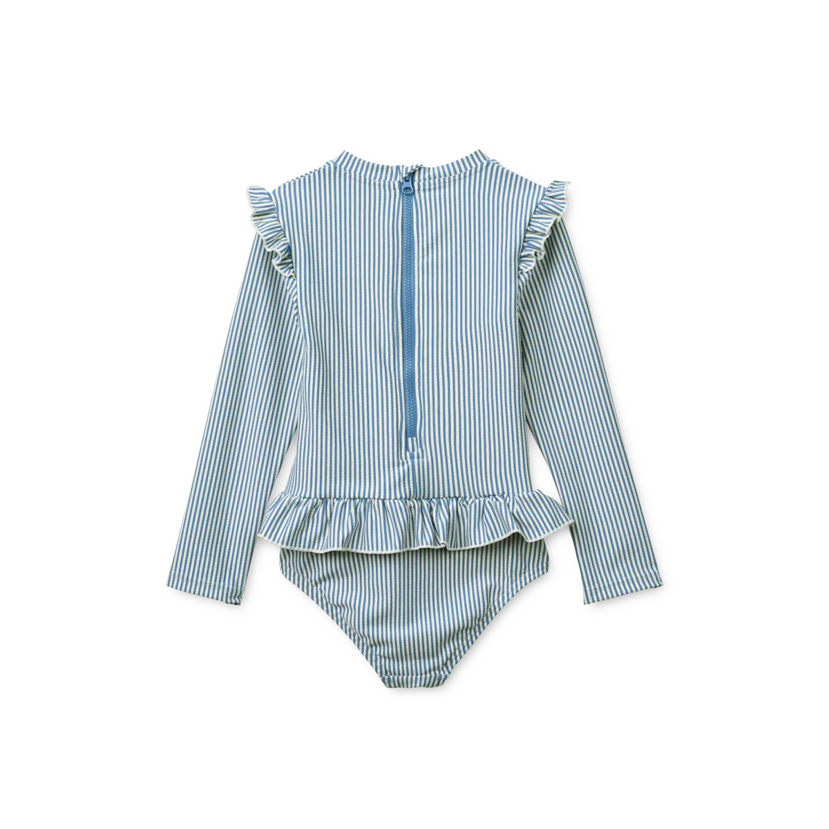 Liewood - sille seersucker swimsuit - riverside / creme de la creme