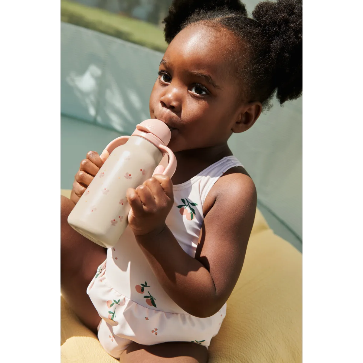 Liewood - amara baby printed swimsuit - peach / sea shell