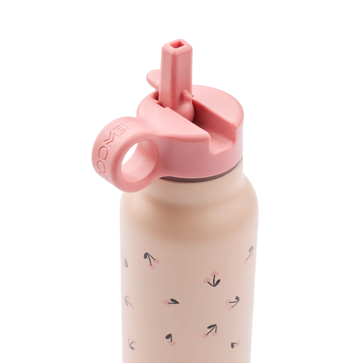 Liewood - falk water bottle - mini cherry heart / rosey