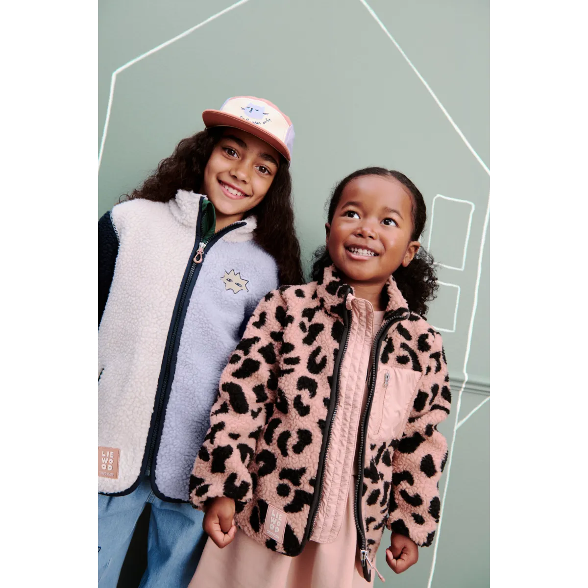 Liewood - nolan pile jacket - mega leo pale tuscany