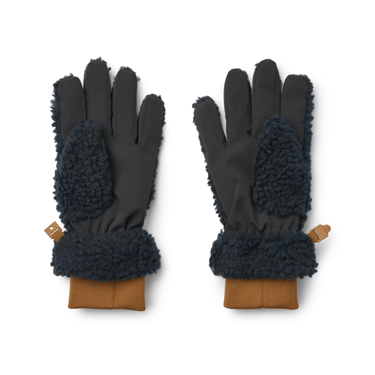 Liewood - demi pile gloves - classic navy / golden caramel