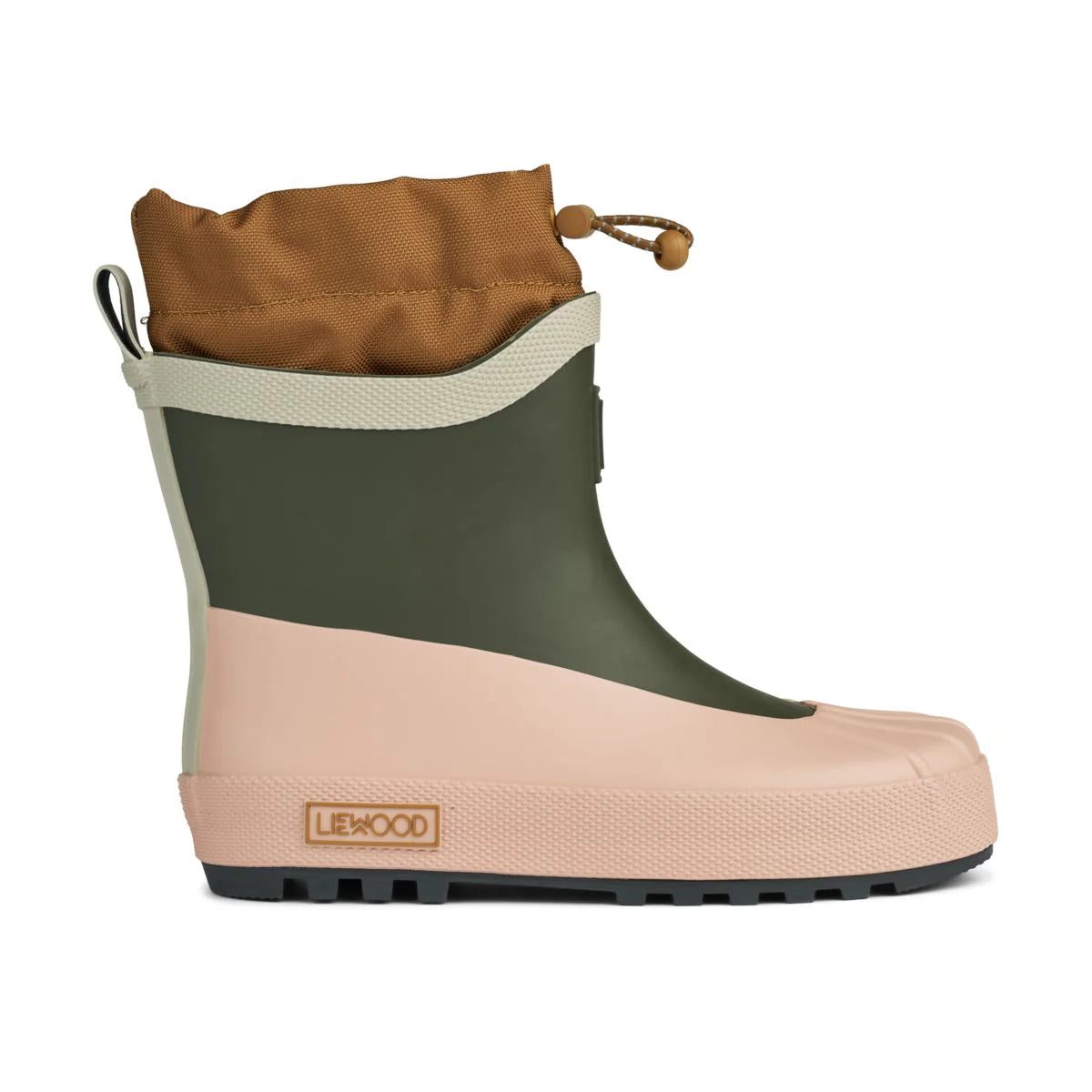 Liewood - isaac technical rainboot - army brown multimix