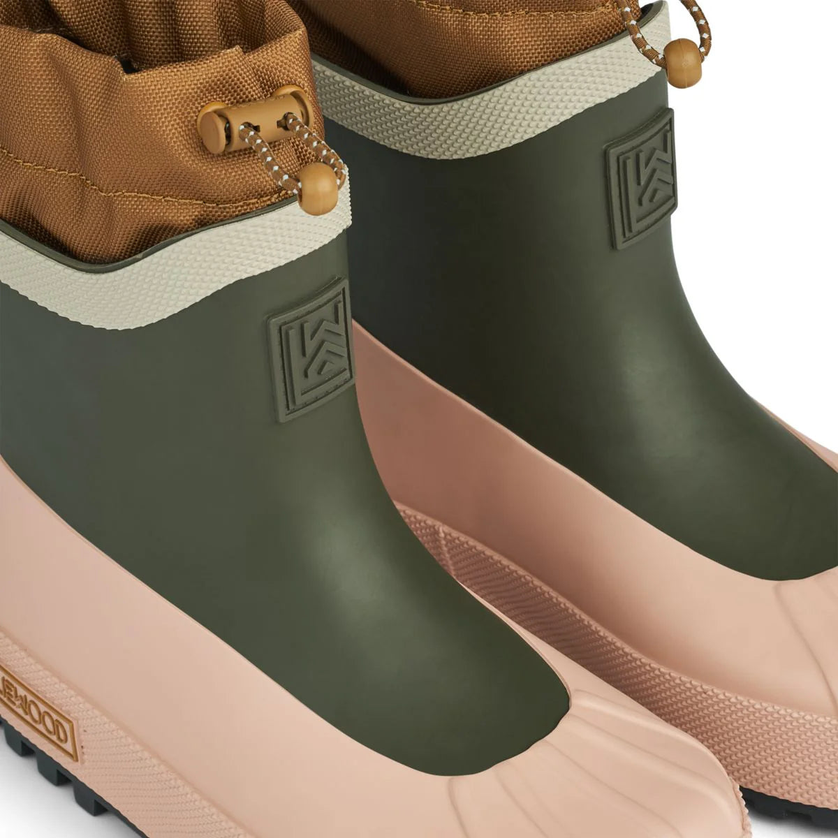 Liewood - isaac technical rainboot - army brown multimix