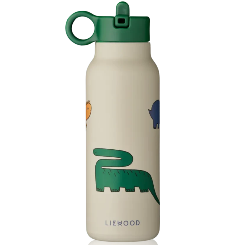 Liewood - falk water bottle - dinosaurs / mist