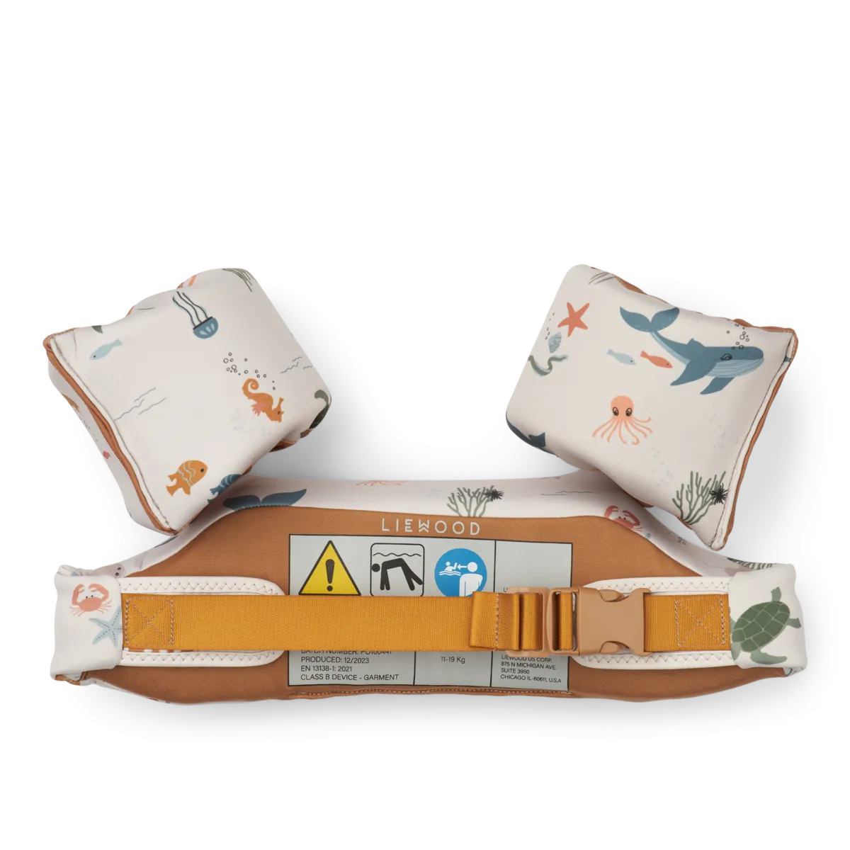 Liewood - darko printed swim belt - sea creature / sandy