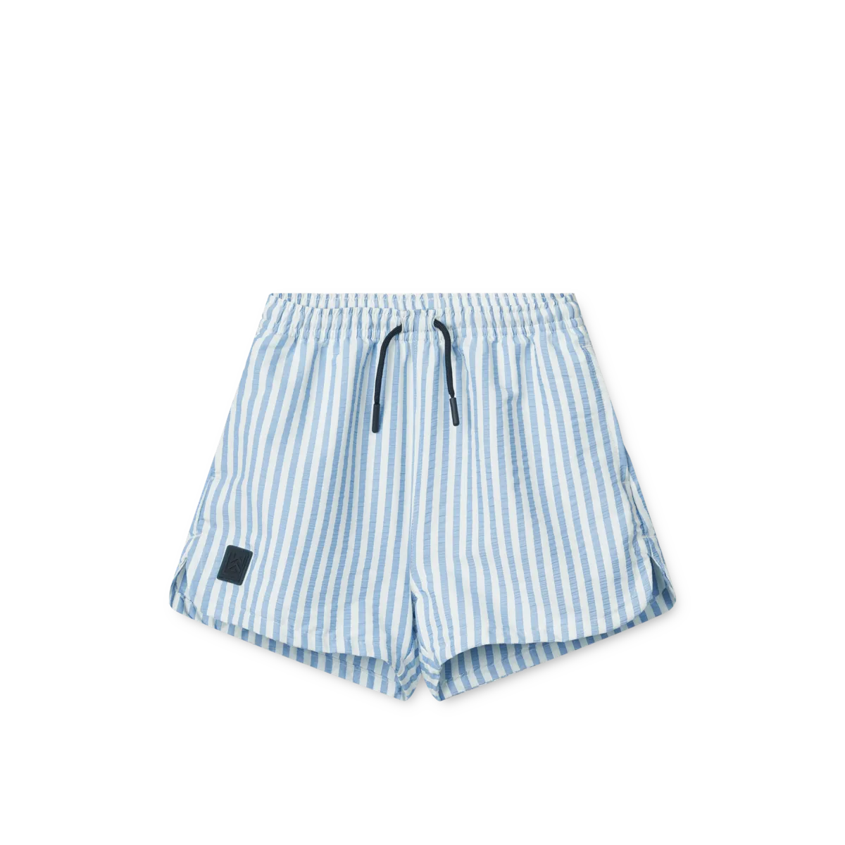 Liewood - aiden seersucker board shorts - stripe riverside / creme de la creme