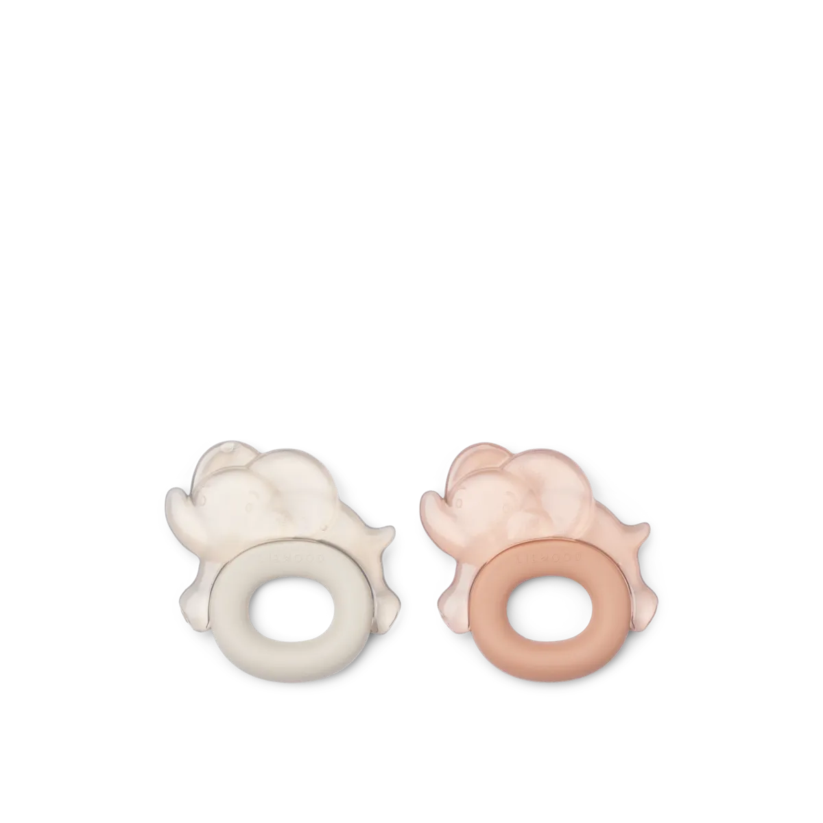 Liewood - elephant cooling teether 2 pack - pale tuscany / sandy