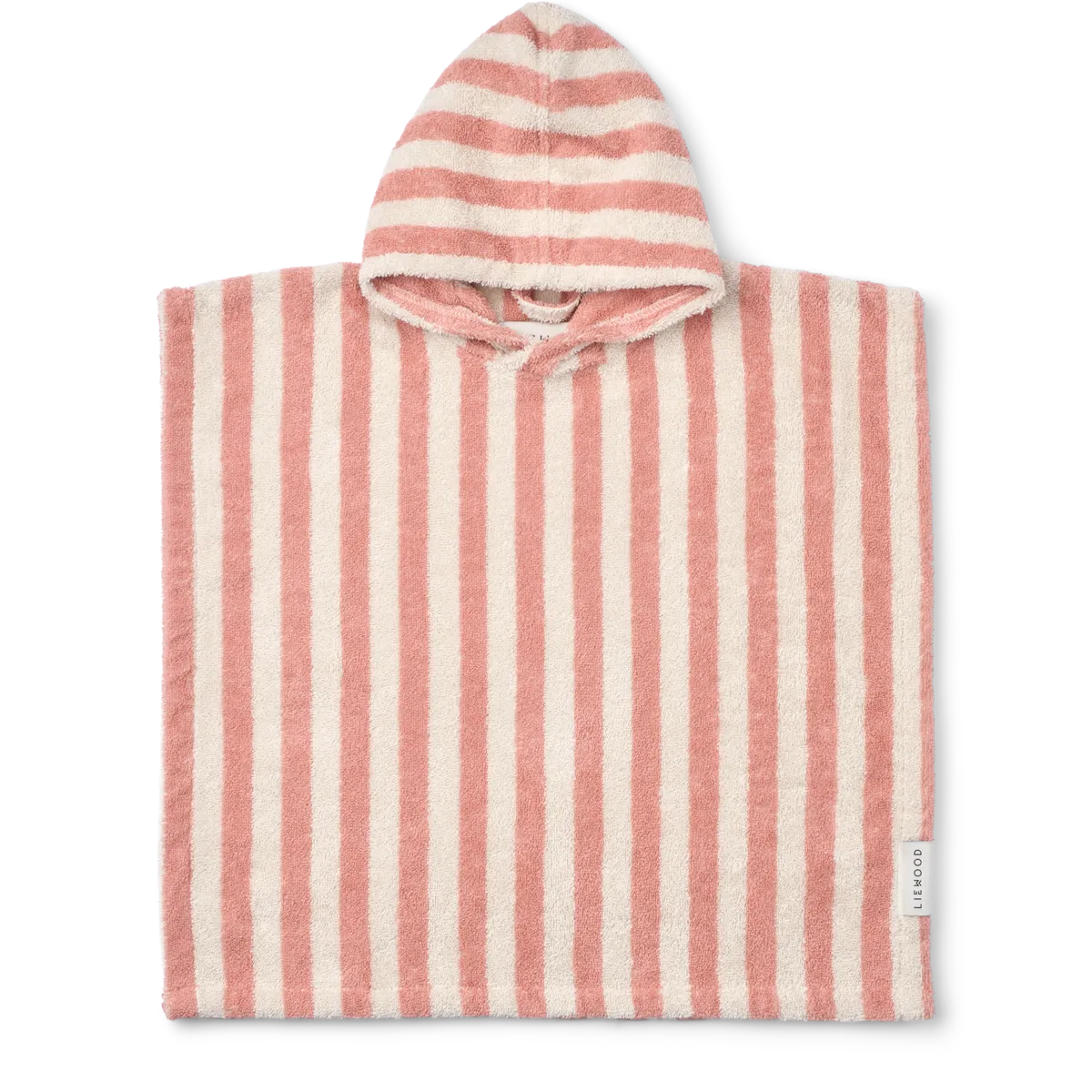 Liewood - koi terry poncho - coral blush / creme de la creme