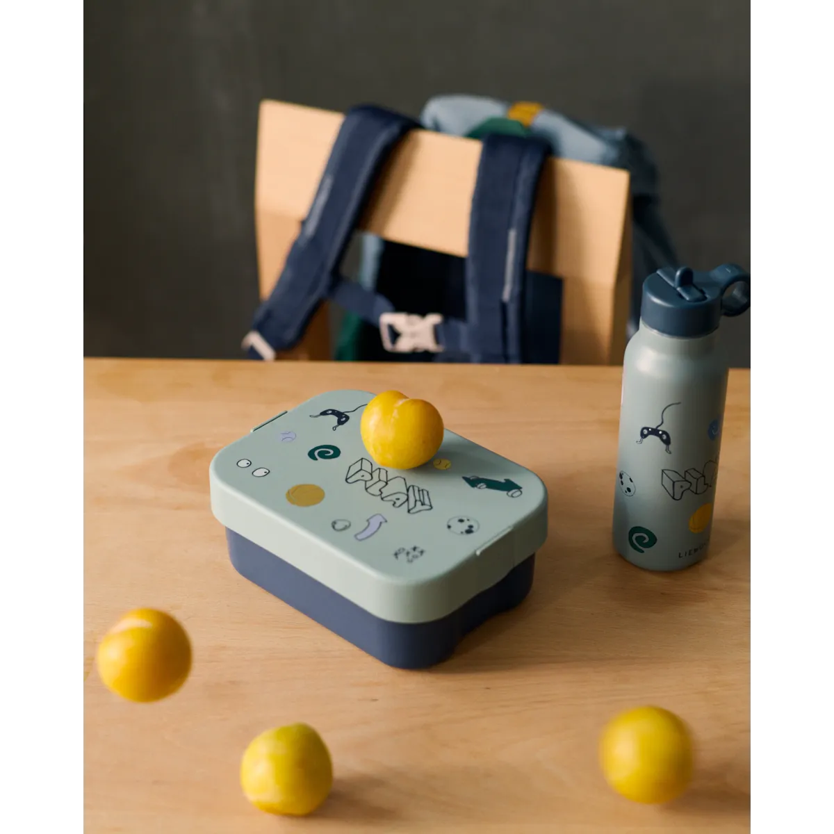 Liewood - kamil lunchbox - play / dusty peppermint