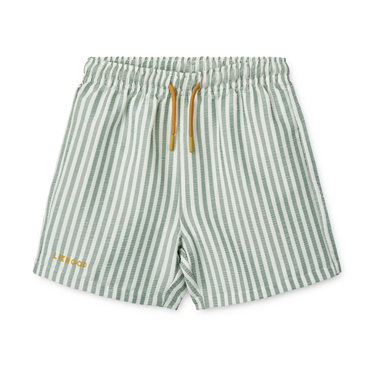 Liewood - duke stripe board shorts - stripe peppermint / crisp white