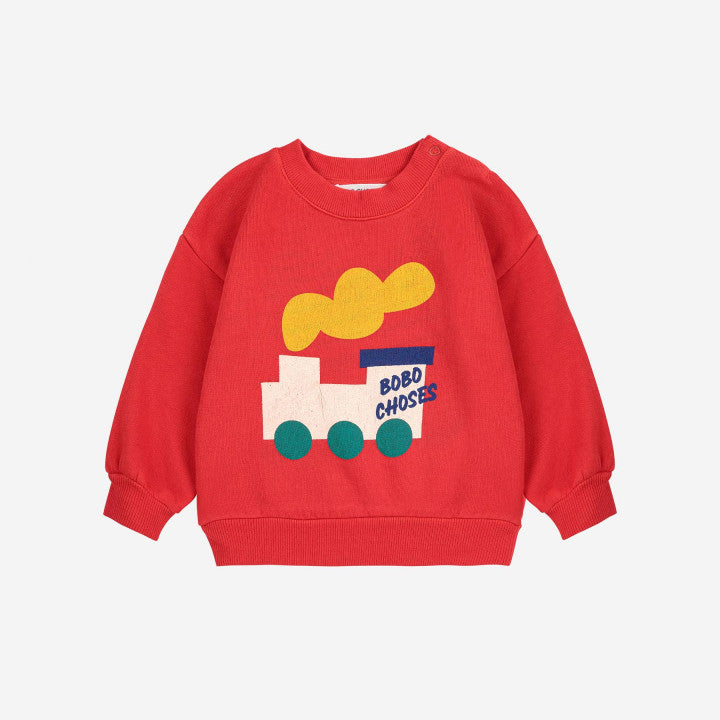 Bobo Choses - choo choo sweatshirt - red