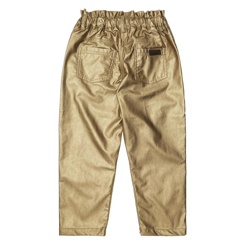 Tocoto Vintage - gold leatherette pants - golden