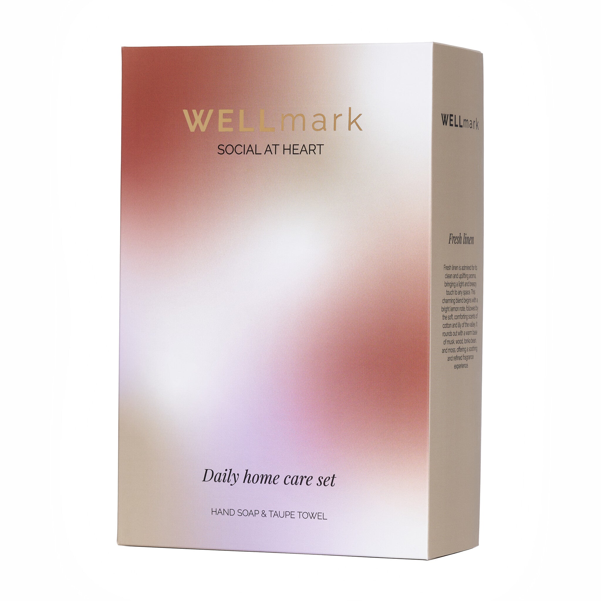 Wellmark - daily home care set - hand soap taupe towel
