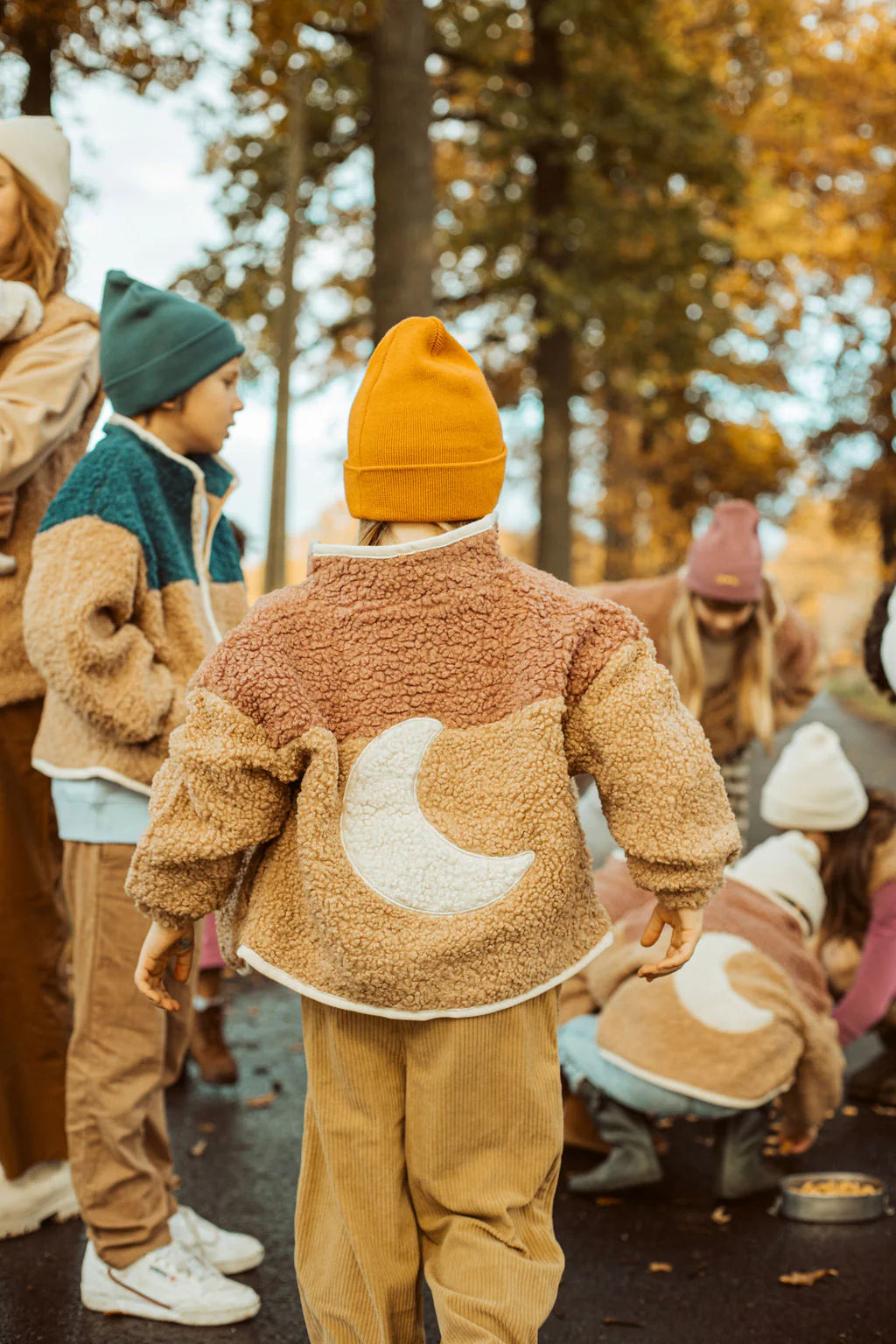 Elle and Rapha - little teddy moon jacket - cranberry