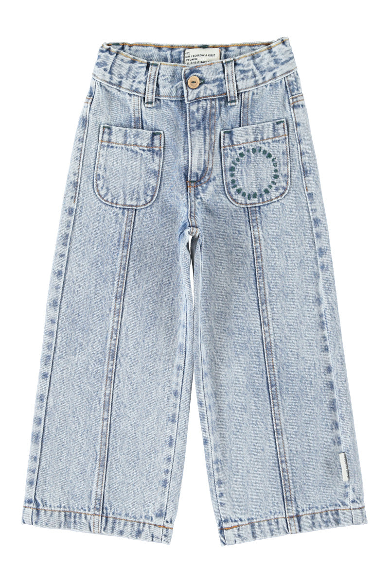 Piupiuchick - flare trousers - light blue denim