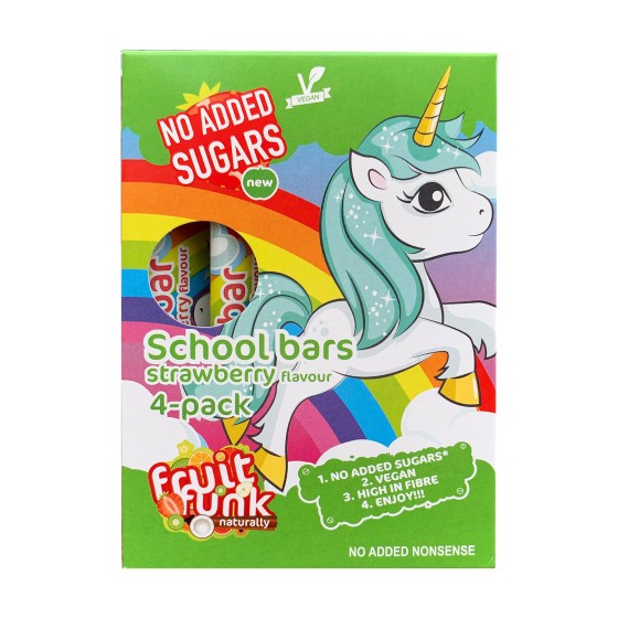 Fruitfunk - schoolbars 4st - unicorn