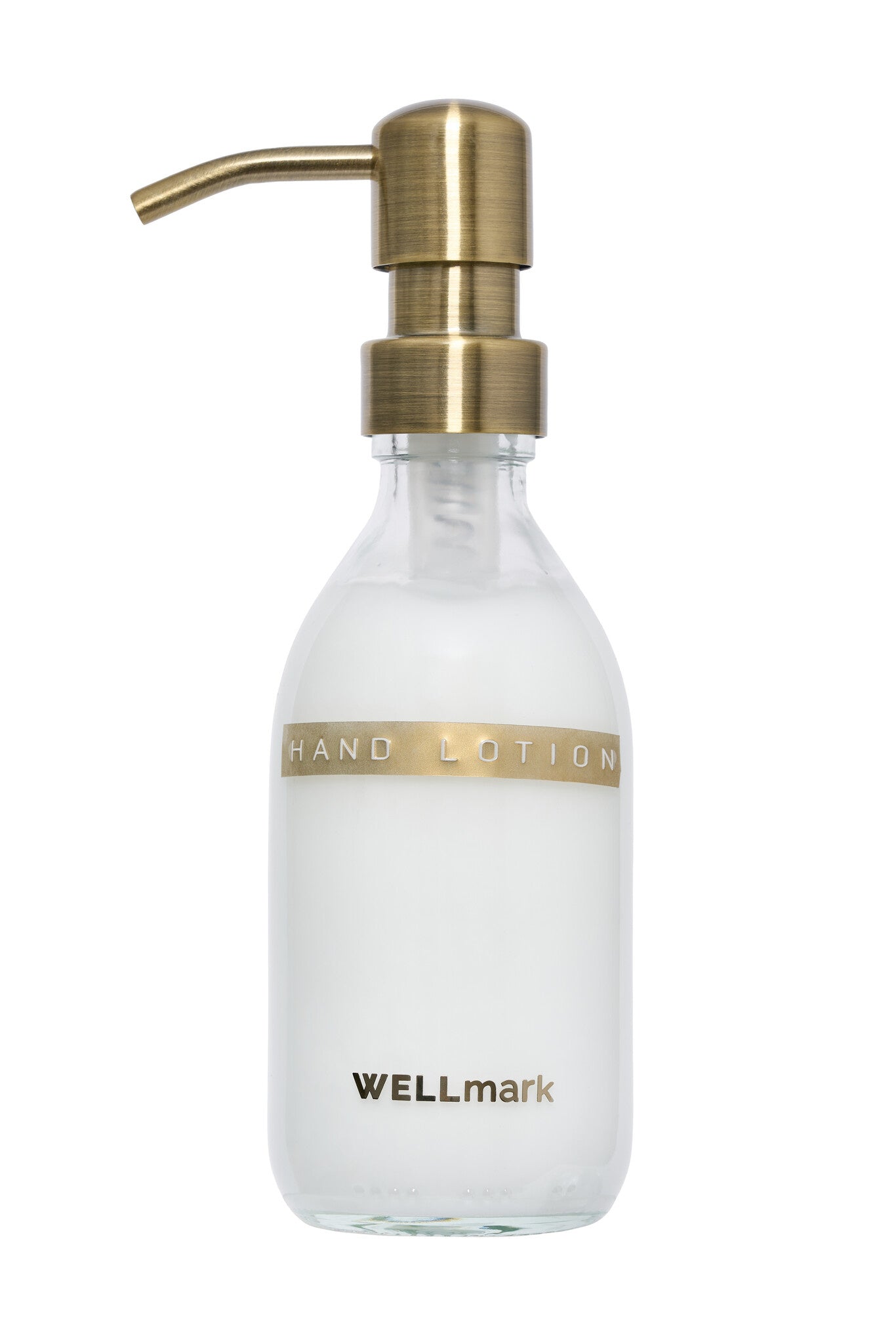 Wellmark - hand lotion transparant/brass fresh linen 250ml - soft hands kind heart