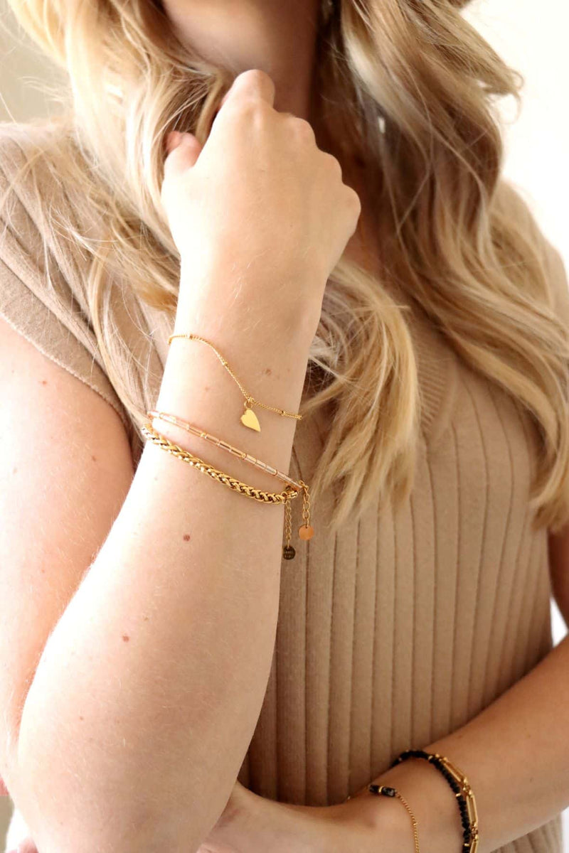 Label Kiki - heart bracelet gold