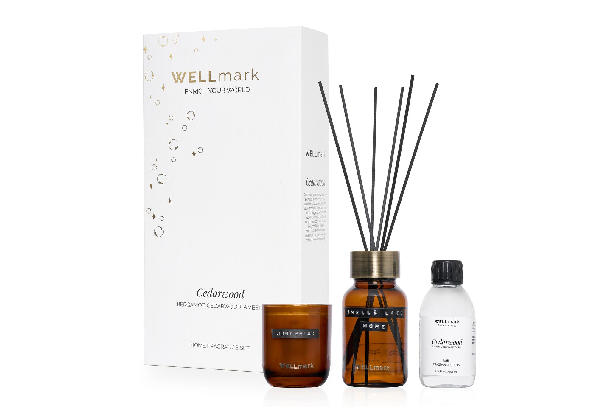 Wellmark - home fragrance set - cedarwood