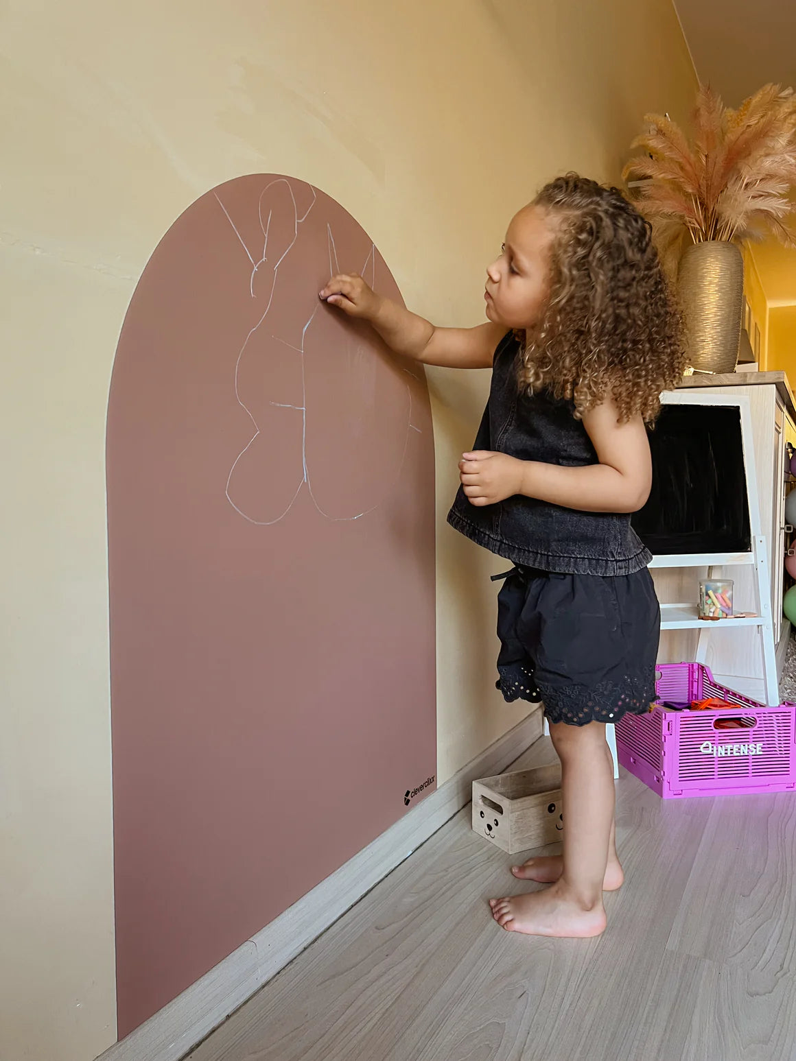 Cleverclixx - magnetic wall sticker 95x75cm - mocha cream