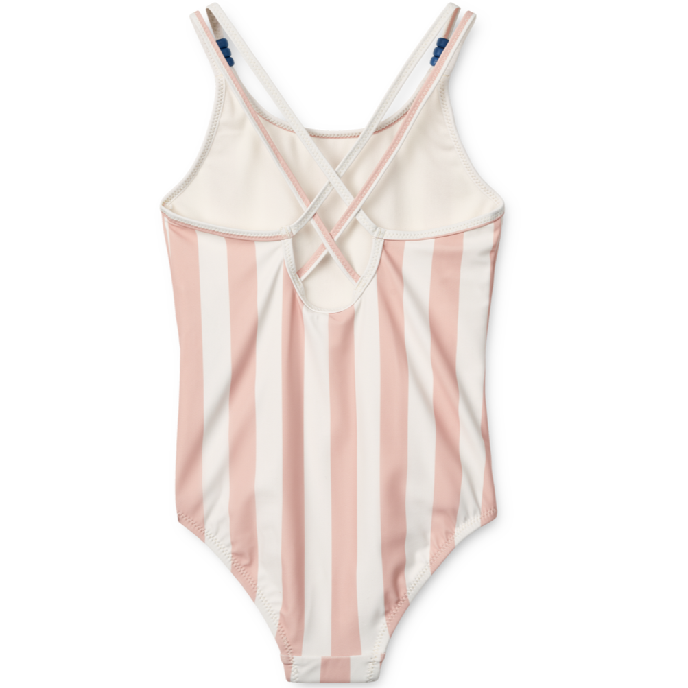 Liewood - suna stripe swimsuit - stripe sorbet rose / creme de la creme