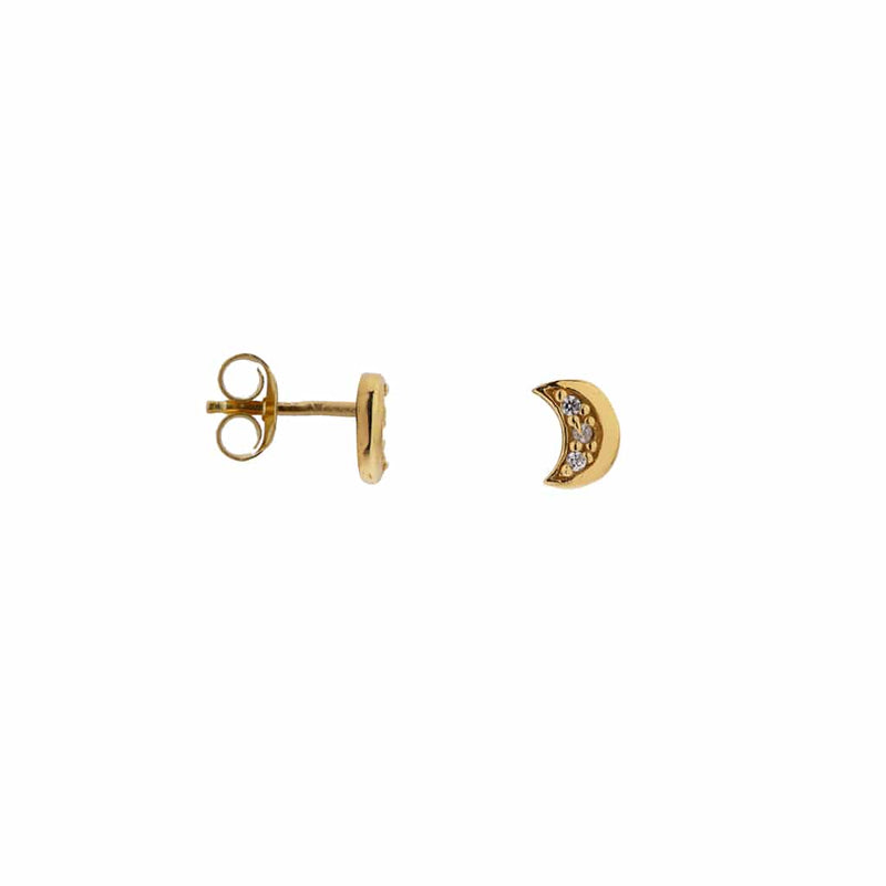 Label Kiki - studs shiny moon gold