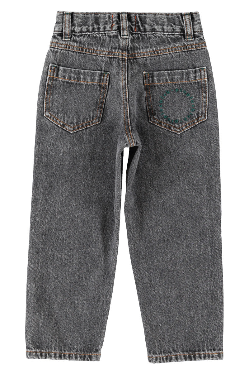 Piupiuchick - momfit trousers - washed black denim
