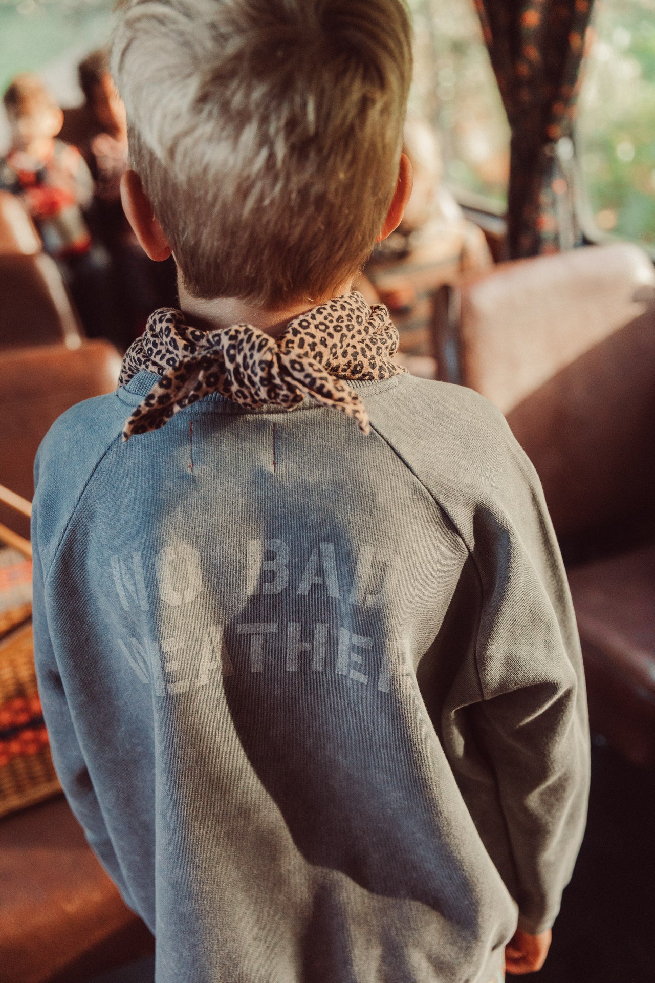 Piupiuchick - unisex sweatshirt - grey with sun & cloud print