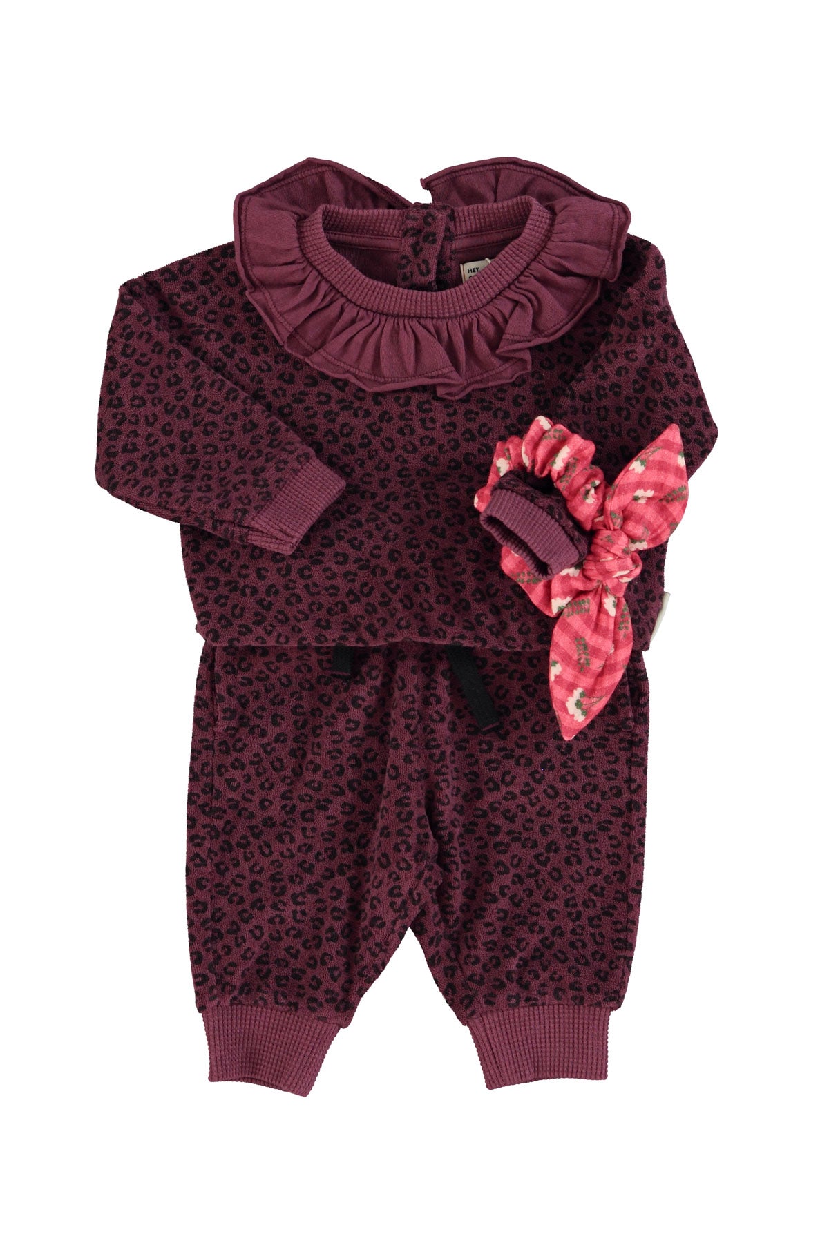 Piupiuchick - sweatshirt - aubergine with animal print