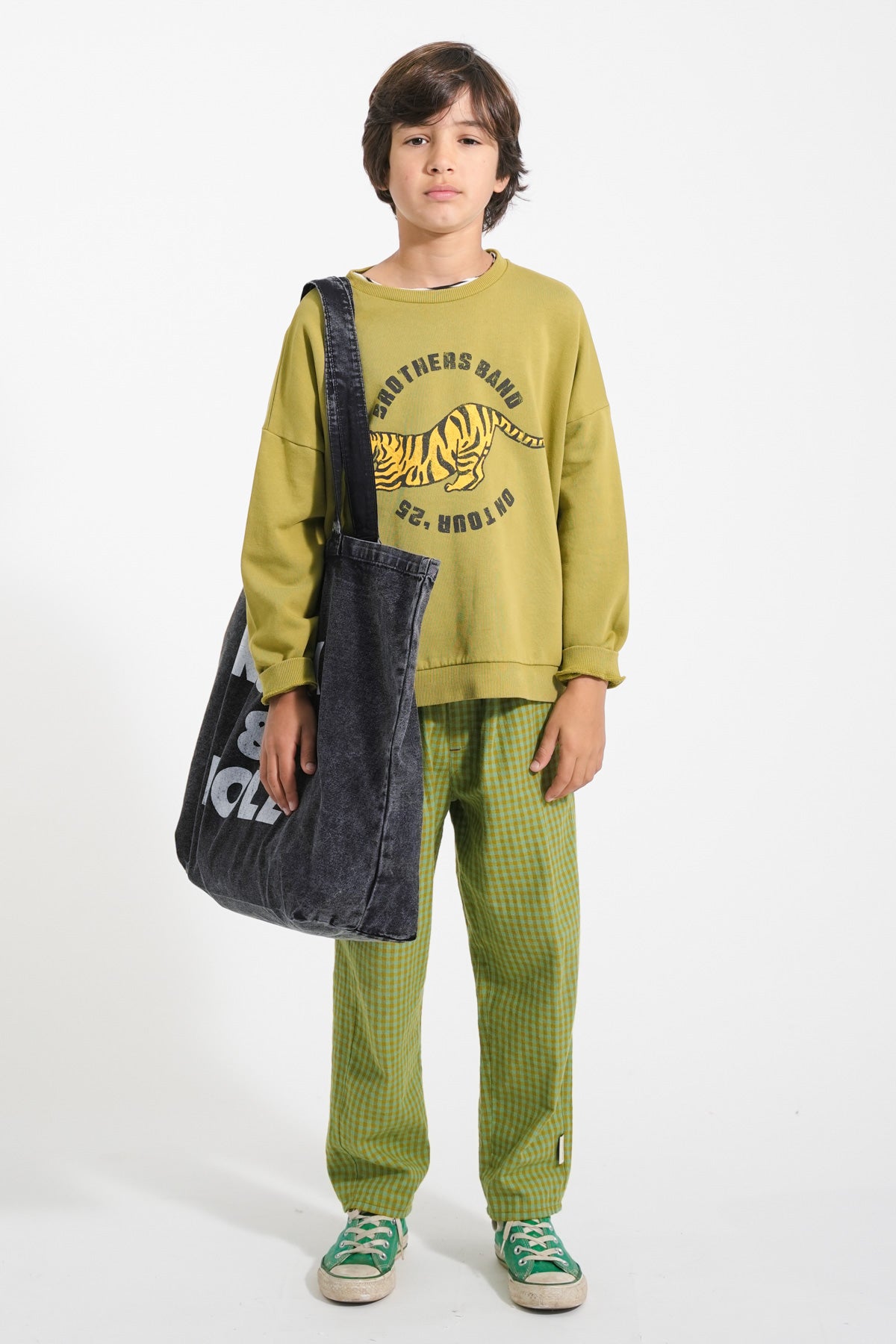 Piupiuchick - unisex trousers - green checkered