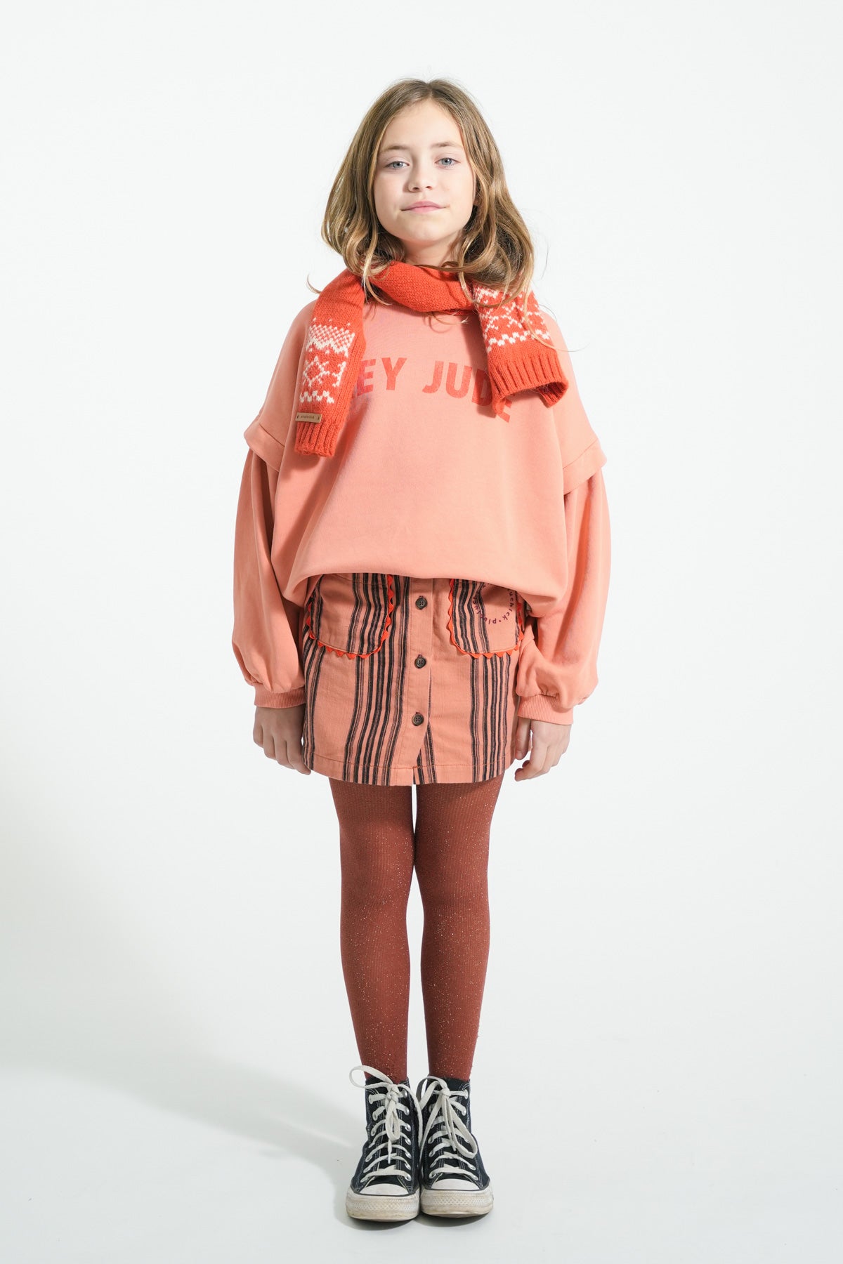 Piupiuchick - sweatshirt - pink with hey jude print