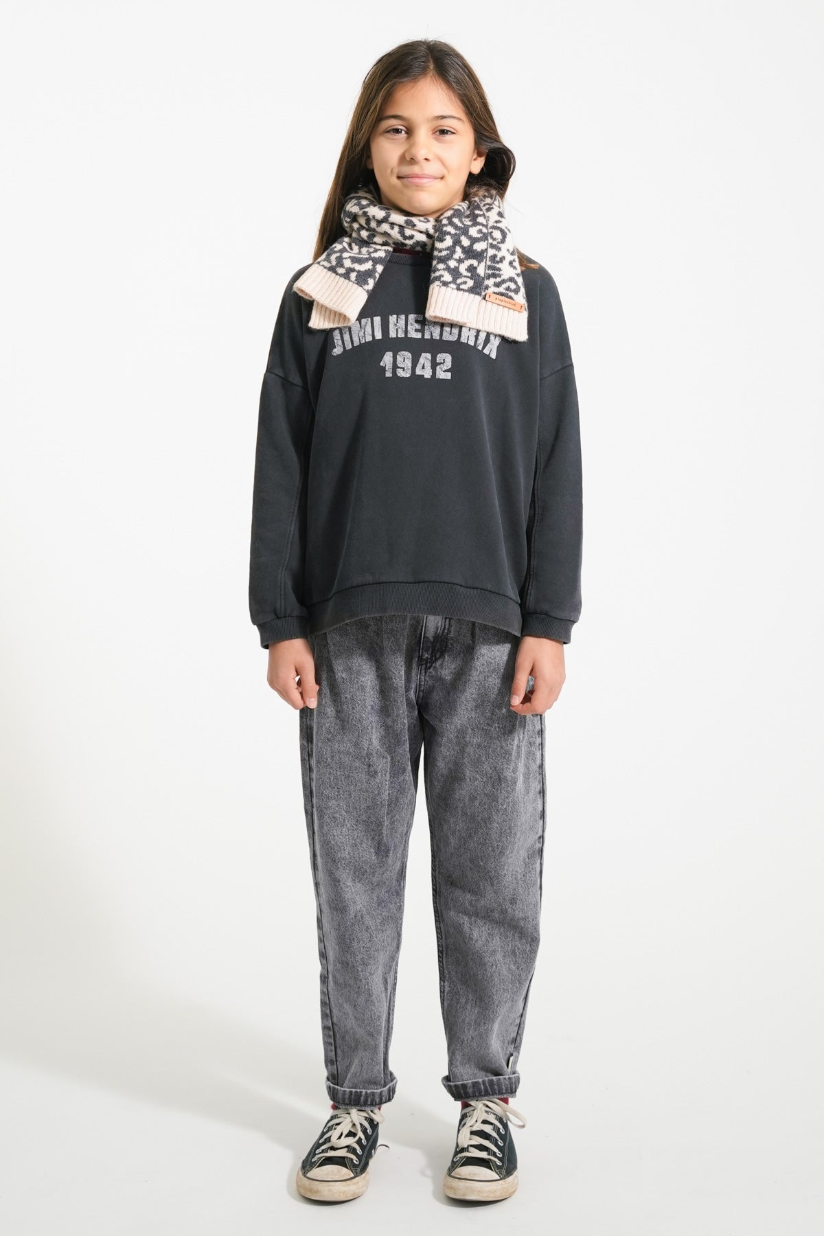 Piupiuchick - mom fit trousers - washed black denim