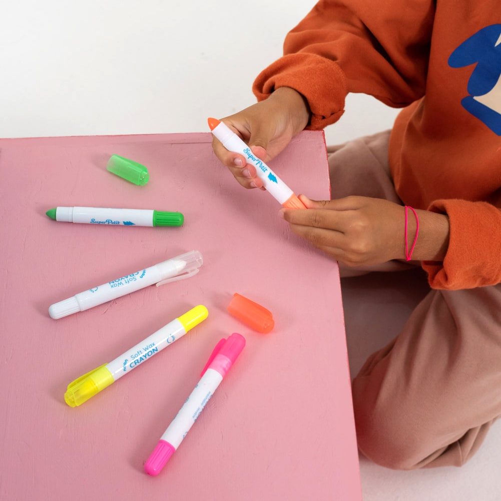 SuperPetit - neon soft wax crayons