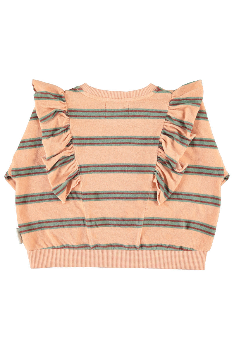 Piupiuchick - sweatshirt - light pink with double stripes