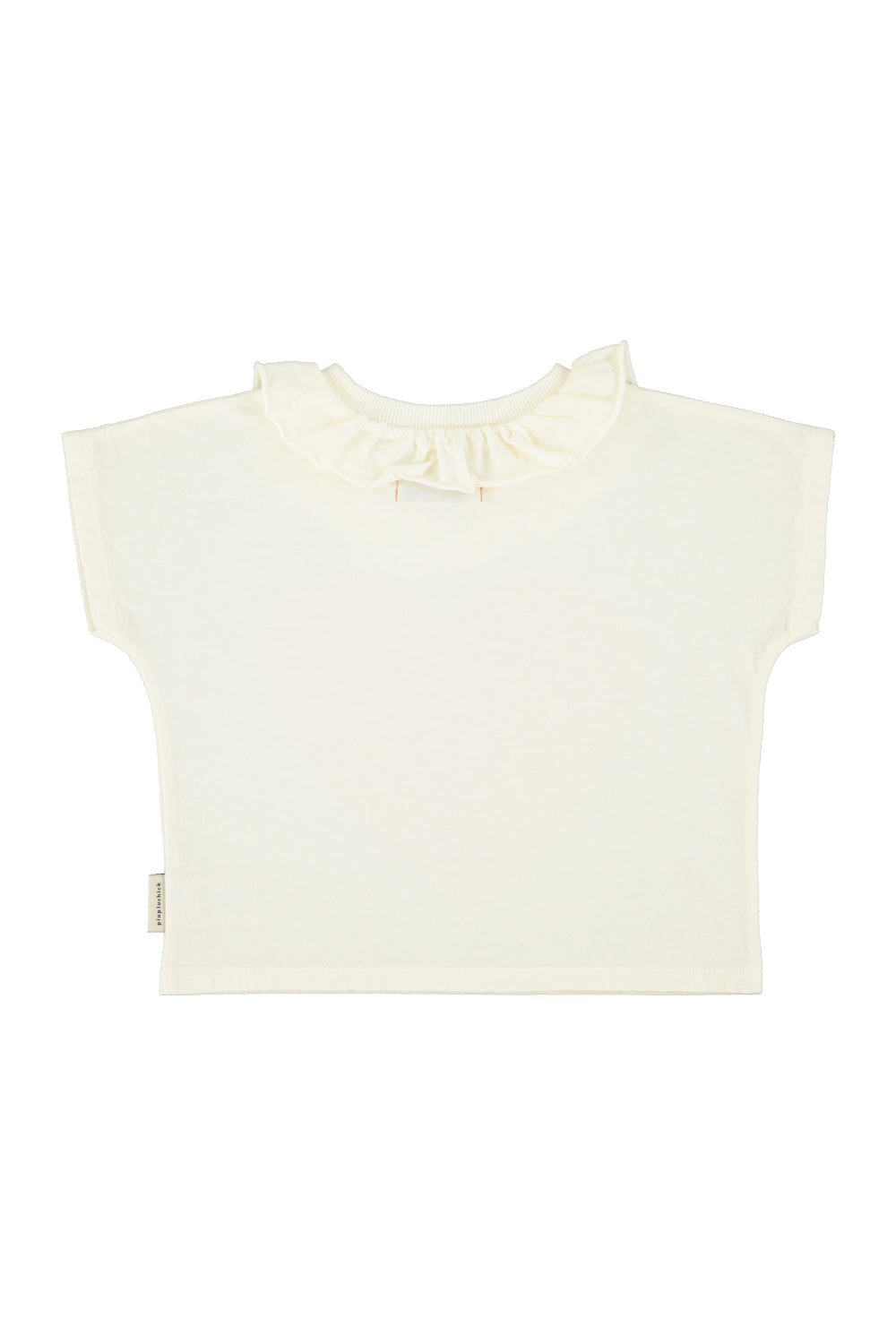 Piupiuchick - tshirt with collar - ecru with red heart