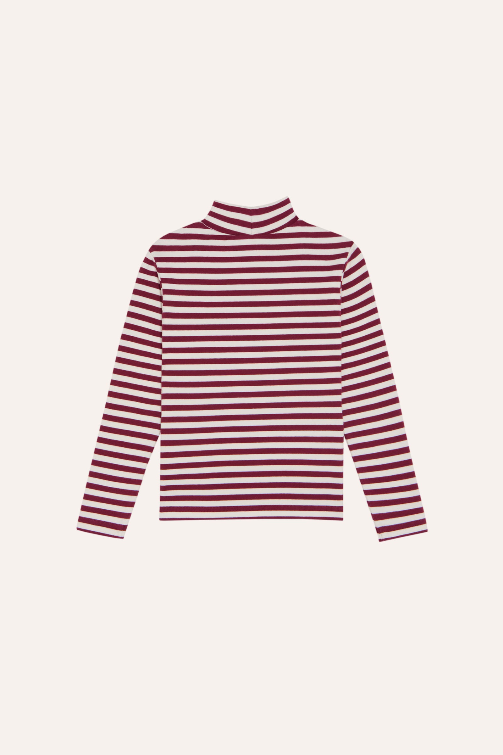 The Campamento - burgundy stripes turtle neck