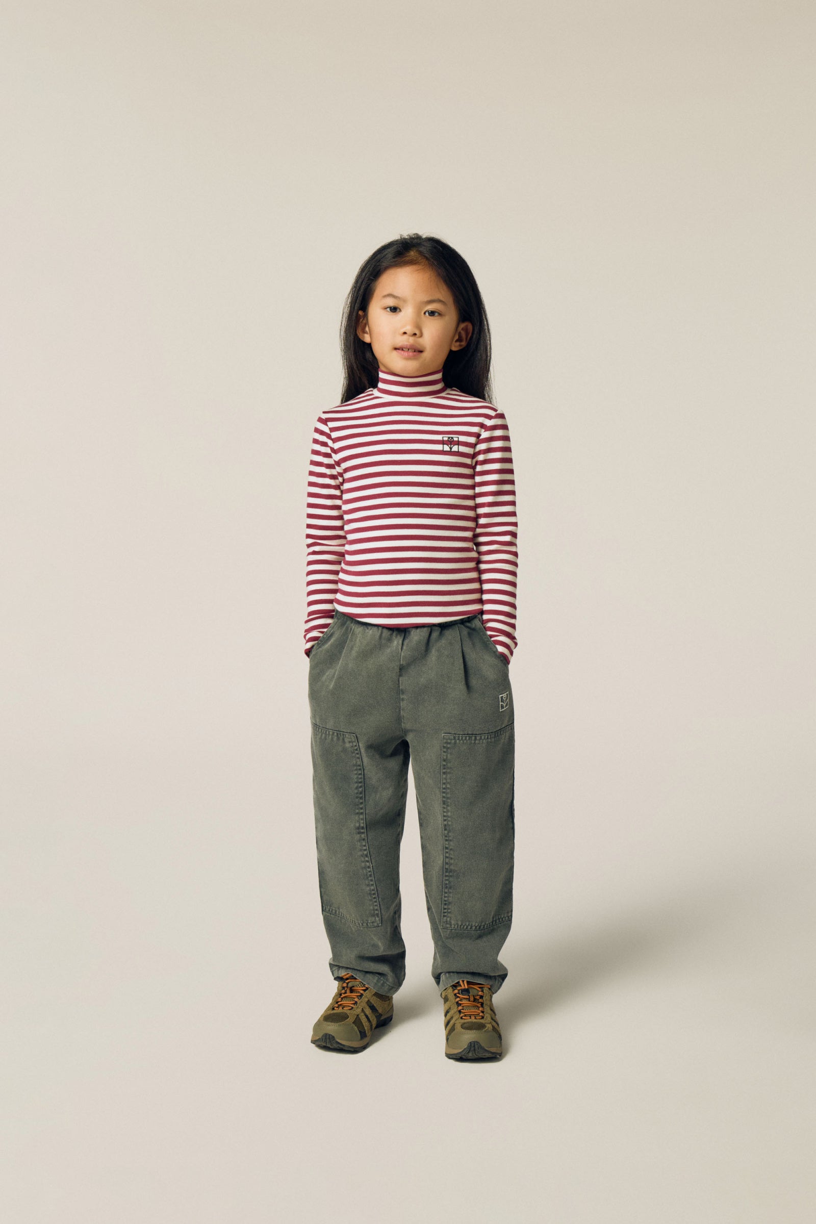 The Campamento - burgundy stripes turtle neck