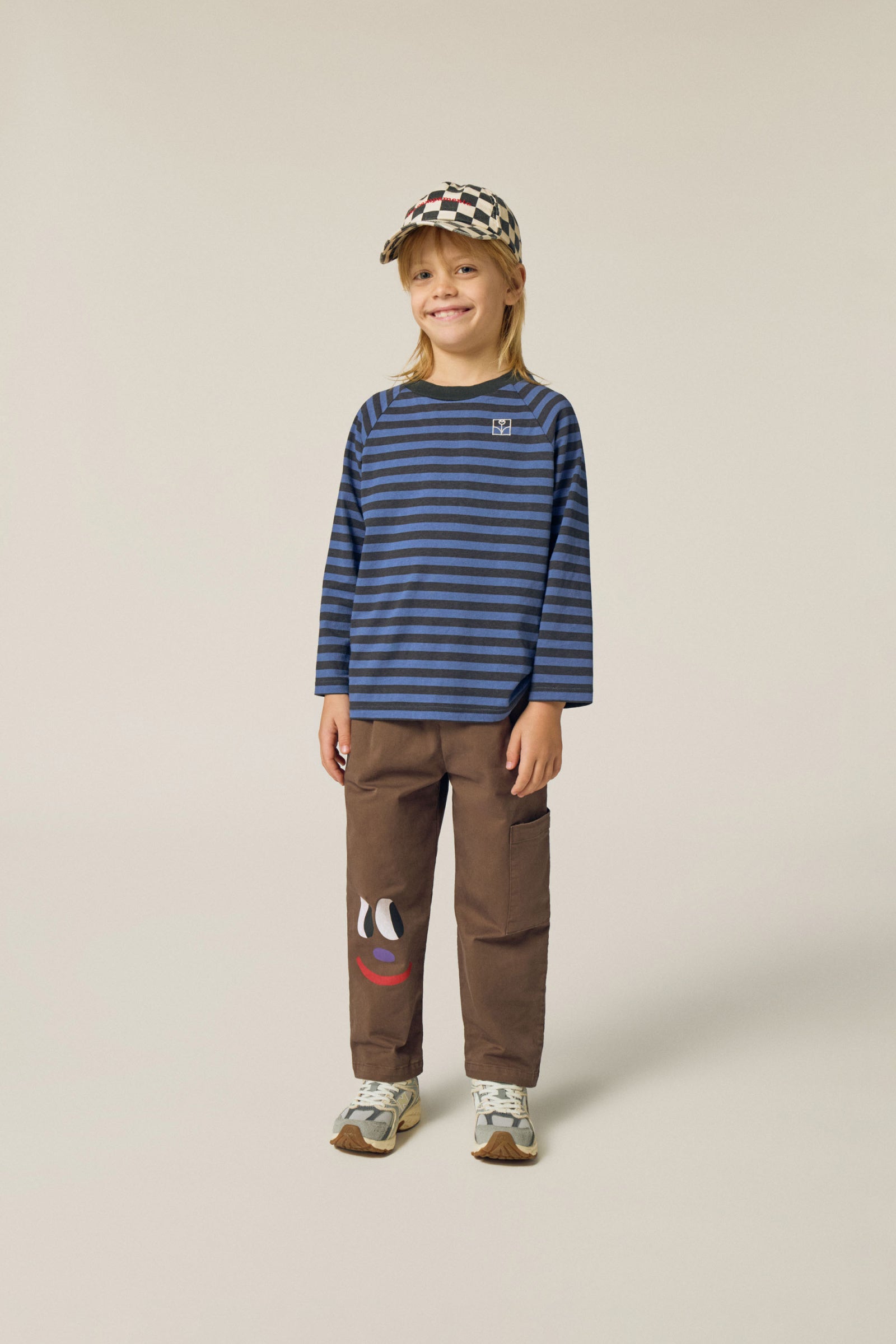 The Campamento - blue and grey stripes tshirt